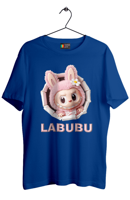 Футболка чоловіча з принтом "Лабубу". Іграшка лабубу, лабубу, лабубу кока кола, мерч лабубу, мила, рожева лабубу, смішна лабубу. 2070702