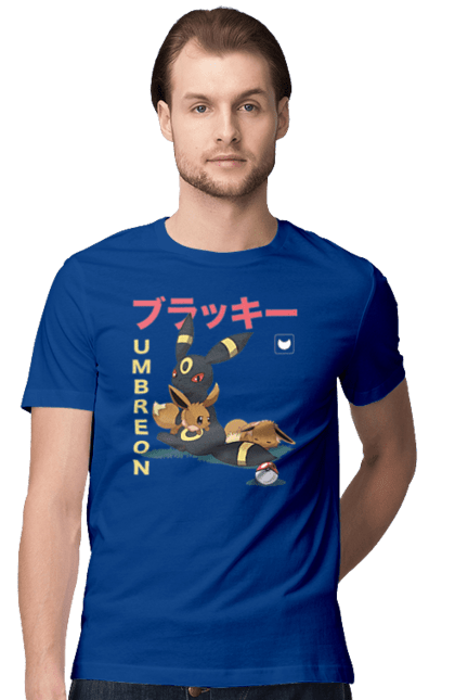 Men's t-shirt with prints Pokemon Eevee. Eevee, nintendo, pokemon, pokemon go, umbreon. 2070702