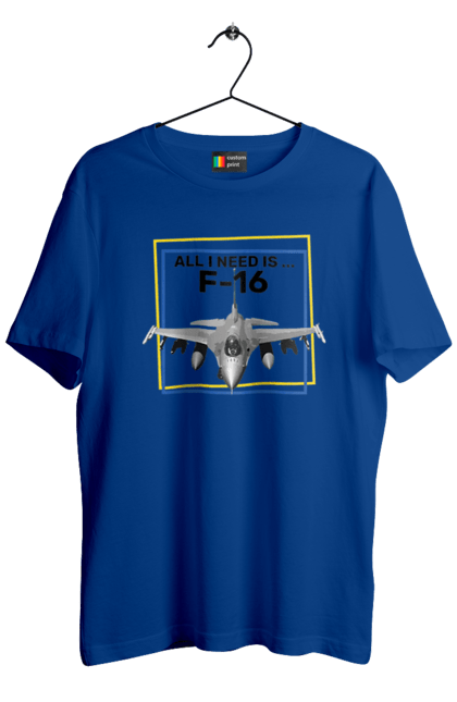 Men`s t-shirt with prints F16. Airplane, f16, himars, weapon, zaluzhny. 2070702
