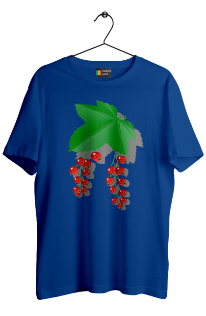 Футболка чоловіча з принтом "Порічки Червоні". Делікатес, зріла, їжа, листя, літо, порічки, порічки червоні, смачно, смородина, стигла, урожай, червона, червона смородина, ягідка, ягода, ягоди. 2070702