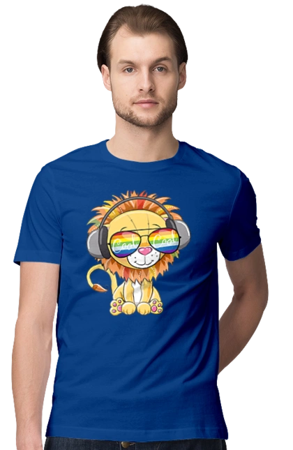 Lion In Glasses And Headphones