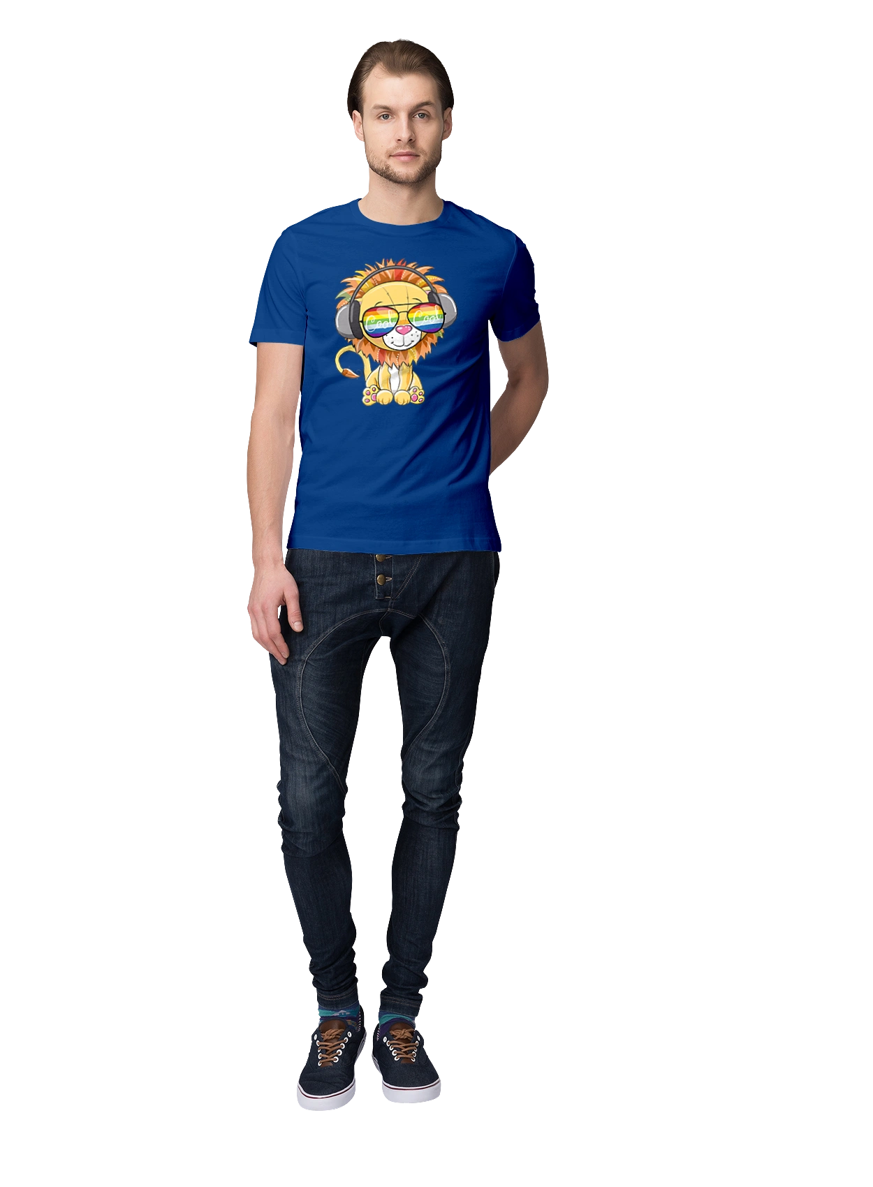 Lion In Glasses And Headphones