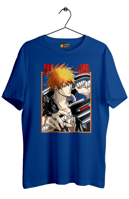 Футболка чоловіча з принтом "Бліч Куросакі Ічіґо". Anime, bleach, ichigo kurosaki, manga, аніме, бліч, ічіго, куросакі ічіґо, манга. 2070702