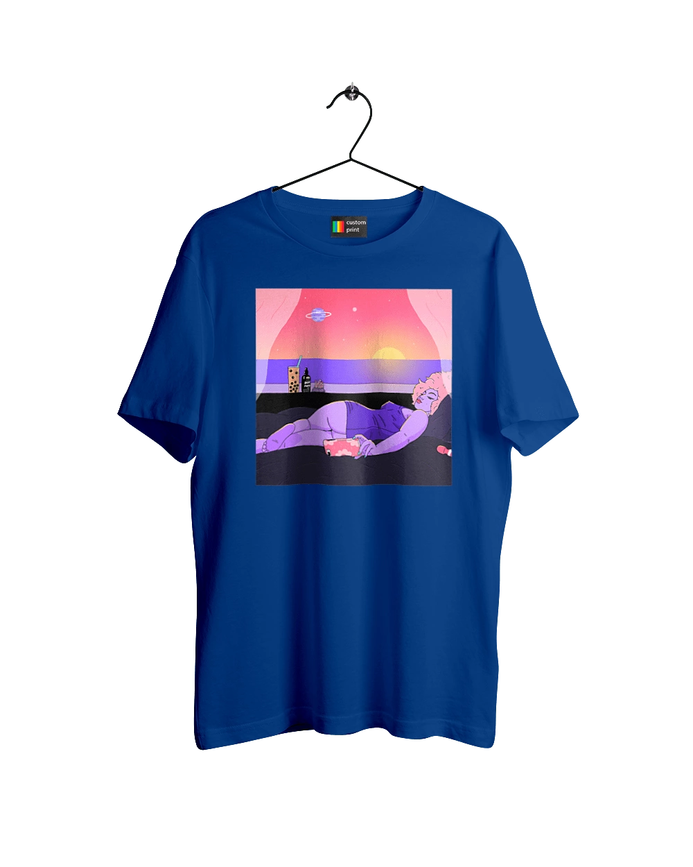 Purple Girl On Vacation