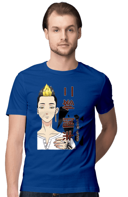 Men's t-shirt with prints Tokyo Revengers Hanma. Anime, film, hanma, manga, tokyo manji gang, tokyo revengers, tv series. 2070702