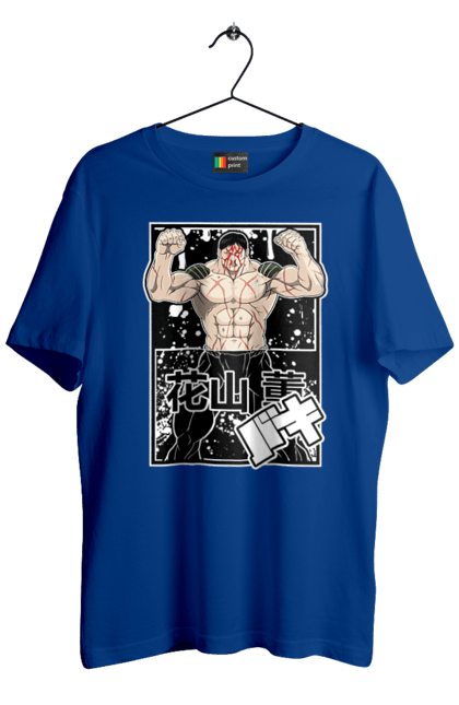 Футболка чоловіча з принтом "Боєць Бакі Ханаяма Каору". Anime, baki, baki the grappler, kaoru hanayama, manga, аніме, боєць баки, манга, ханаяма, ханаяма каору. 2070702