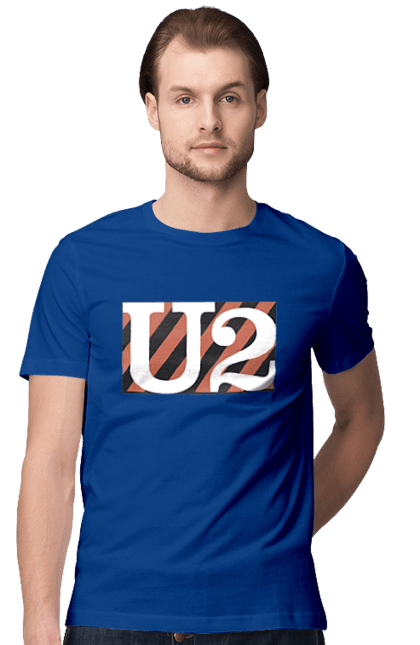 Men's t-shirt with prints Group U2. Alternative rock, dance rock, group, music, post-punk, rock, soft rock, tour. 2070702