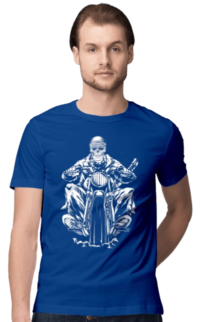 Skull on a motorcycle