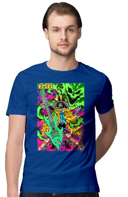 Men`s t-shirt with prints One Piece Brook. Anime, brook, manga, one piece, soul king, straw hat pirates. 2070702