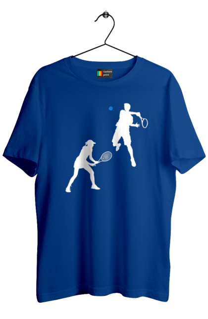 Футболка чоловіча з принтом "Теніс". Великий теніс, гравці, грунт, м`яч, призовий фонд, ракетка, спонсор, турнір на ґрунті, турнірна сітка, хард. 2070702