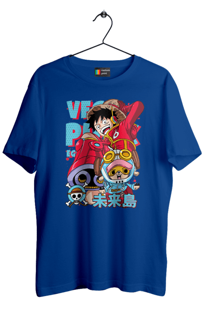 Men's t-shirt with prints One Piece Luffy. Anime, luffy, manga, monkey de luffy, one piece, pirates. 2070702