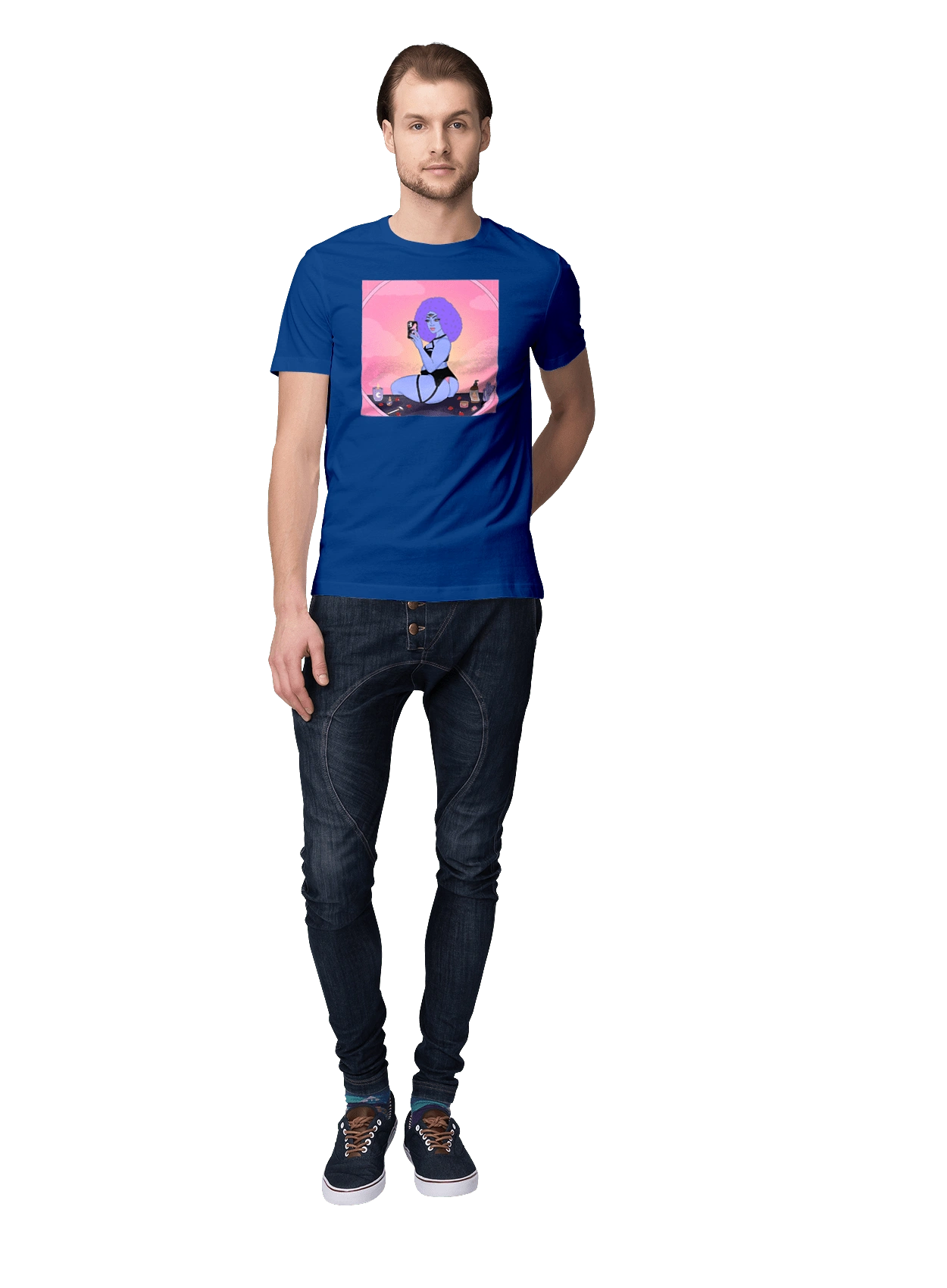 Purple Girl Photo In The Mirror