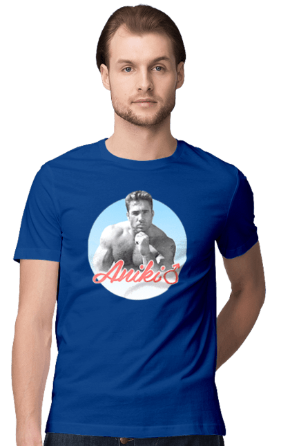 Футболка чоловіча з принтом "Біллі Херрінгтон". Аніки, біллі, біллі херрінгтон, гачі, гачімучі, гумор, прикольна, херрінгтон. 2070702