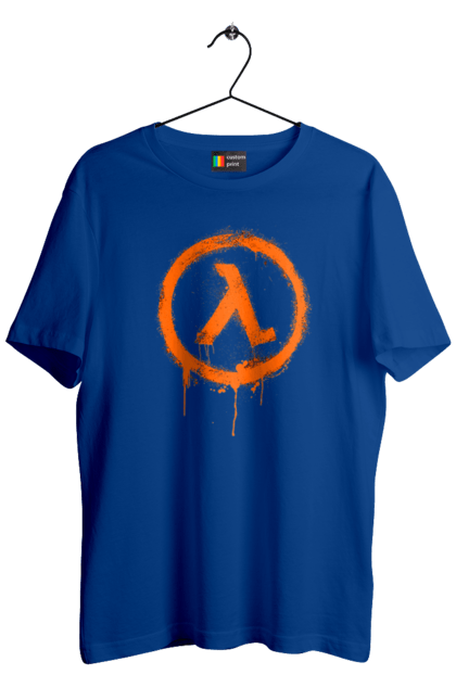 Men`s t-shirt with prints Half Life. Computer game, game, gamer, half life, mission, network game, now, passed, playstation, plot, rubilovo, sierra studios, stage. 2070702