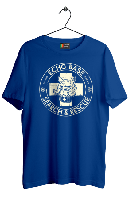 Men's t-shirt with prints Echo Base Search & Rescue. Echo base, film, movies, sci-fi, star wars, tauntaun. 2070702