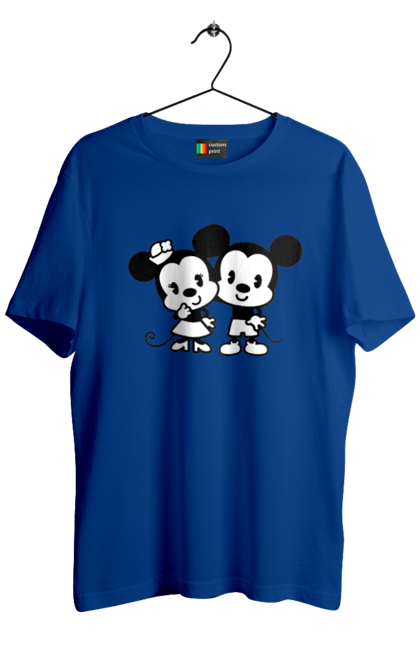 Футболка мужская с принтом Микки Маус и Минни Маус. Mickey mouse, minnie mouse, дисней, микки, микки маус, минни маус, мультфильм. 2070702