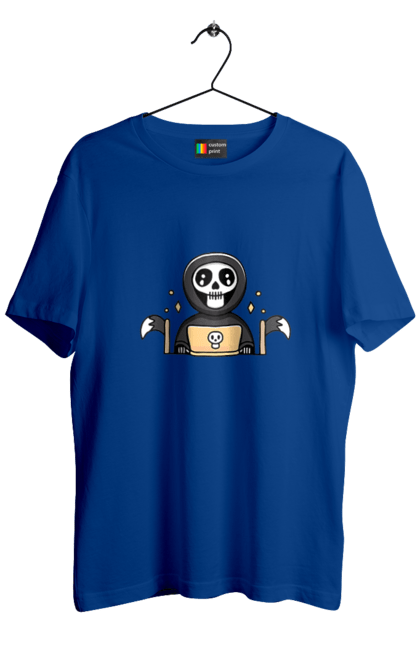 Футболка чоловіча з принтом "Темний розробник програміст". Brain, geek, linux, php, ай ти, ай ті, баг, геймер, гік, гра в кальмара, де баг, код, лаптоп, лінукс, пранк, програміст, розробник, смерть, сміх, смішне, ютер. 2070702