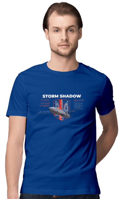 Футболка мужская с принтом Storm Shadow. F16, nasams, storm shadow, zuzana, гаубица, два герба, залужный, сюзанно. 2070702