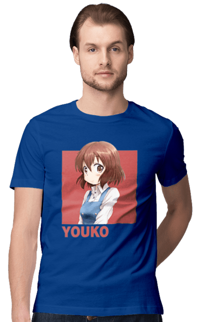 Men's t-shirt with prints Kiniro Mosaic Yoko Inokuma. Anime, gold mosaic, kiniro mosaic, kinmoza, manga, yoko, yoko inokuma. 2070702