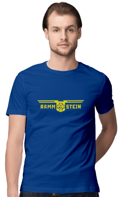 Men's t-shirt with prints Rammstein. Gothic metal, group, hard rock, industrial metal, music, rammstein, ramstein. 2070702