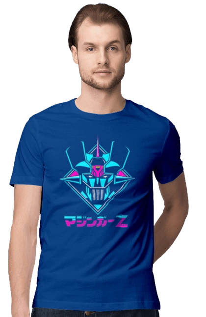 Футболка мужская с принтом Mazinger Z Грендайзер. Goldorak, goldrake, grendizer, mazinger z, mecha, аниме, грендайзер, манга, меха, роботы. 2070702
