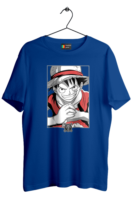 Men's t-shirt with prints One Piece Luffy. Anime, luffy, manga, monkey de luffy, one piece, pirates. 2070702