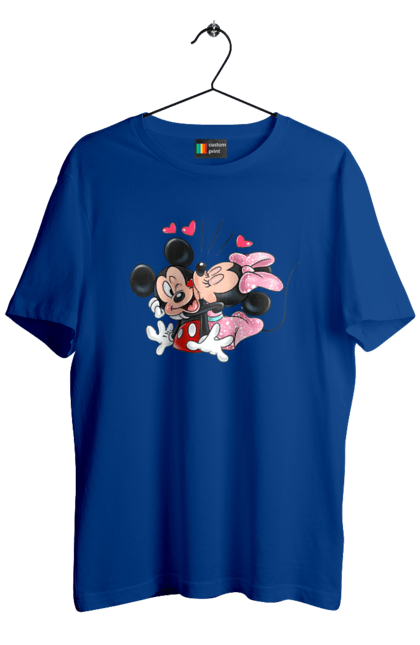 Футболка мужская с принтом Микки Маус и Минни Маус. Mickey mouse, minnie mouse, дисней, микки, микки маус, минни маус, мультфильм. 2070702