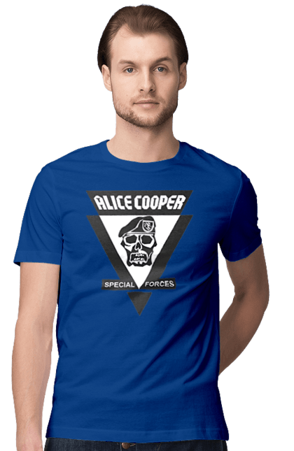 Men's t-shirt with prints Alice Cooper. Actor, alice cooper, hard rock, heavy metal, musician, rock, rock musician. 2070702