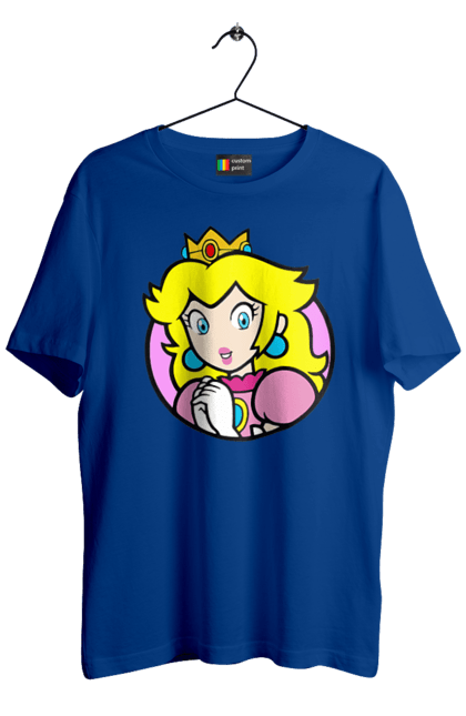 Men's t-shirt with prints Mario Bros. Princess Peach. Character, game, mario, mario bros, nintendo, princess peach, super mario bros. 2070702