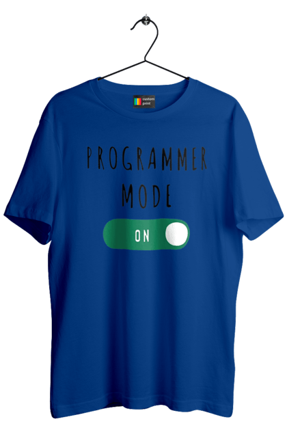 Футболка чоловіча з принтом "Режим програміста". Айті, айтішник, для айтішника, для програміста, подарунок айтішнику, подарунок програмісту, програміст, режим програміста, розробник. 2070702