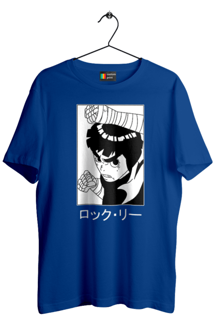 Men's t-shirt with prints Naruto Rock Lee. Anime, manga, naruto, rock lee, shinobi, team guy. 2070702