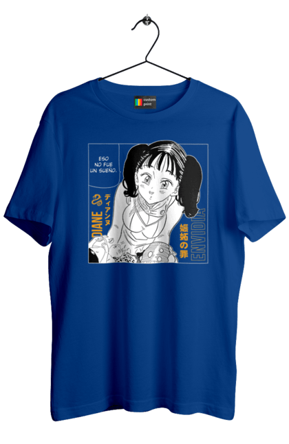 Men's t-shirt with prints Seven Deadly Sins Diane. Adventures, anime, comedy, diana, diane, fantasy, manga, seven deadly sins. 2070702