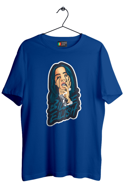 Футболка чоловіча з принтом "Billie Eilish". Активістка, біллі айліш, мизукант, права, співачка, тварини. 2070702