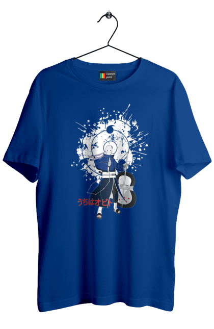 Men's t-shirt with prints Naruto Obito Uchiha. Anime, character, manga, naruto, ninja, obito, obito uchiha, tv series, uchiha. 2070702