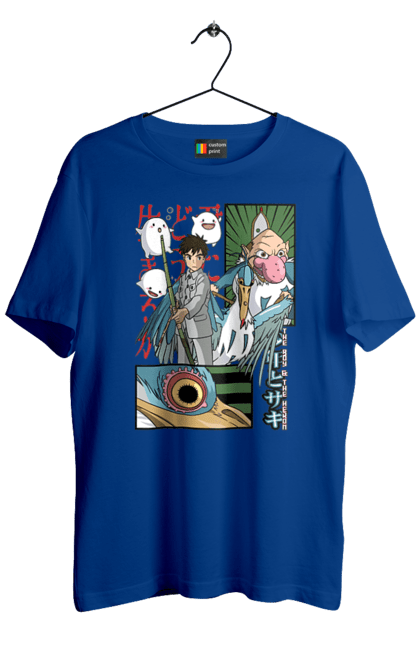 Men's t-shirt with prints The Boy and the Heron. Boy and bird, cartoon, ghibli, japan, miyazaki, studio ghibli. 2070702