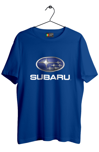 Men`s t-shirt with prints Subaru 2 Wh. Auto, logotype, subaru. 2070702