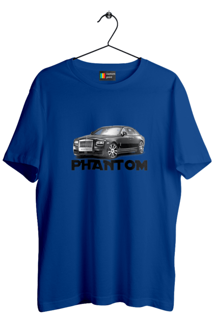 Футболка чоловіча з принтом "Рнолс ройс". Авто, автомобіль, люкс клас, ролс ройс, седан, фантом. 2070702