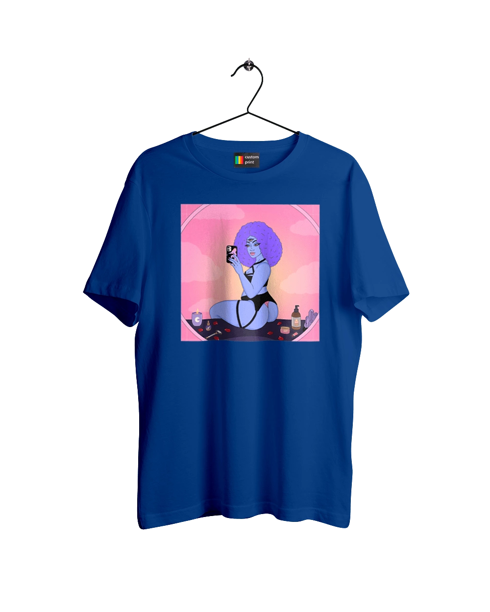 Purple Girl Photo In The Mirror