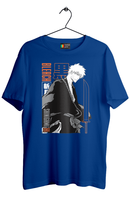 Men's t-shirt with prints Bleach Ichigo Kurosaki. Anime, bleach, ichigo, ichigo kurosaki, manga. 2070702