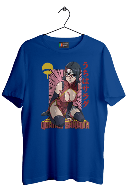 Men's t-shirt with prints Boruto Sarada Uchiha. Anime, boruto, manga, sarada uchiha, tv series, uchiha. 2070702