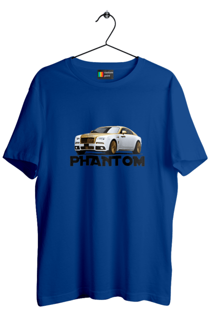 Футболка чоловіча з принтом "Ролс ройс". Авто, автомобіль, люкс клас, ролс ройс, седан, фантом. 2070702