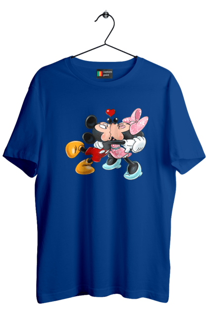 Футболка мужская с принтом Микки Маус и Минни Маус. Mickey mouse, minnie mouse, дисней, микки, микки маус, минни маус, мультфильм. 2070702