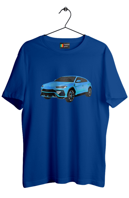 Футболка чоловіча з принтом "Ламборгіні Урус". Автомобіль, ламборгіні, ламборгіні урус, урус. 2070702