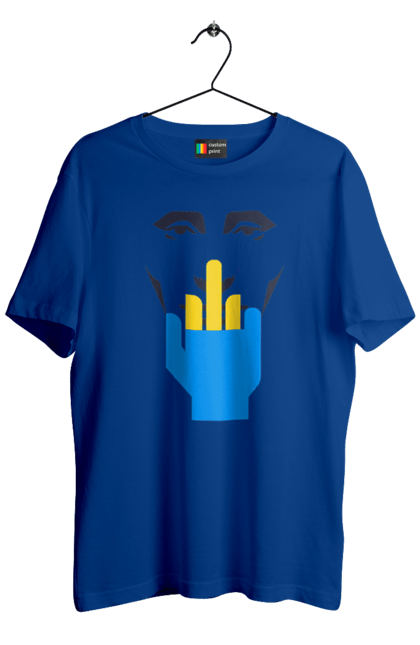 Футболка чоловіча з принтом "Путін Хуйло". Все, голова путіна, доброго вечора, йди нахуй, мертвий москаль, москалі, орки, путін хуйло, російський військовий, середній палець. 2070702