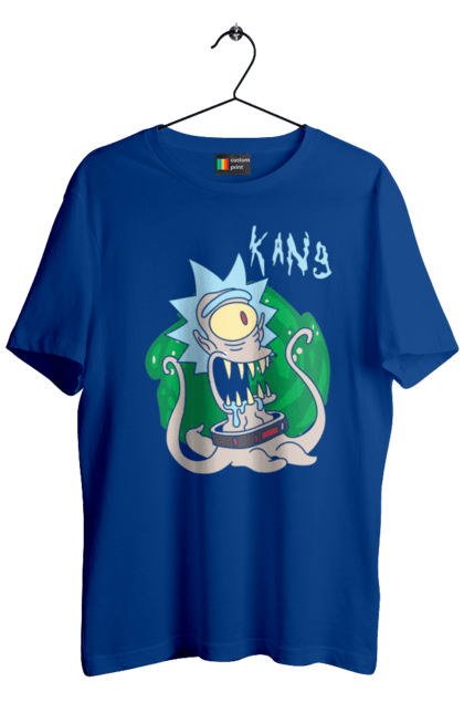 Men's t-shirt with prints Rick and Morty. Adventures, black humor, cartoon, rick, rick and morty, sci-fi, tragicomedy. 2070702