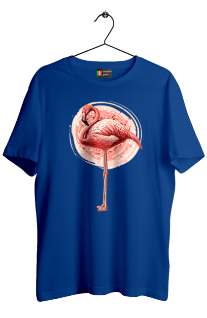 Men`s t-shirt with prints Flamingo Art. Animal, flamingo, pink flamingo. 2070702