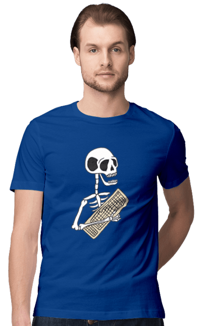 Футболка чоловіча з принтом "Вічний кодер". Ай ті, айтішник, бінарний, код, програміст, розробник, хакер. 2070702