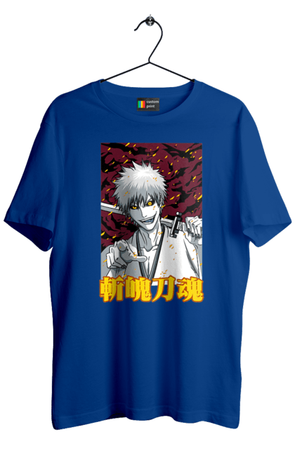 Men's t-shirt with prints Bleach Ichigo Kurosaki. Anime, bleach, ichigo, ichigo kurosaki, manga. 2070702