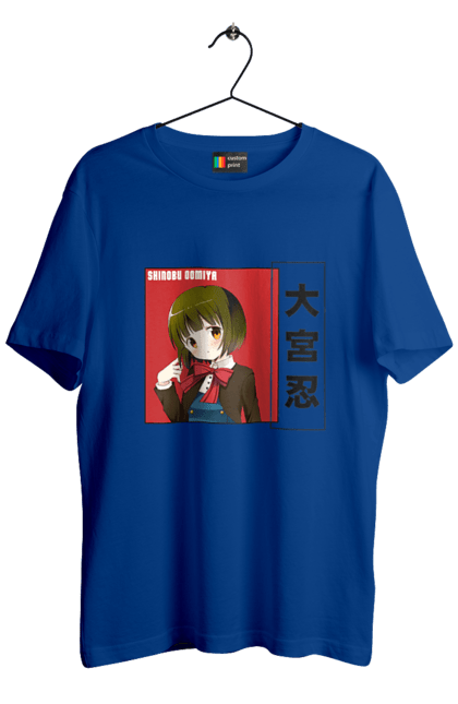 Men's t-shirt with prints Kiniro Mosaic Shinobu Omiya. Anime, gold mosaic, kiniro mosaic, kinmoza, manga, shinobu, shinobu omiya. 2070702