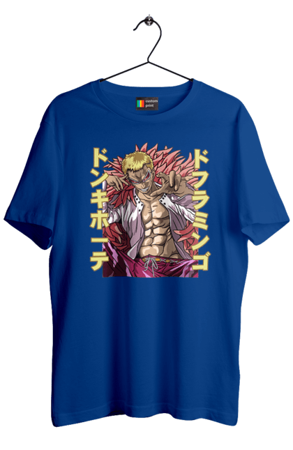 Men's t-shirt with prints One Piece Donquixote Doflamingo. Anime, donquixote doflamingo, heavenly yaksha, manga, one piece, straw hat pirates. 2070702